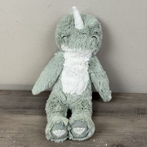 Slumberkins Narwhal Plush Lovey Stuffed Animal Sea Foam Soft Snuggler Shell Feet